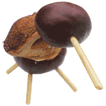 giocattoli con le castagne matte